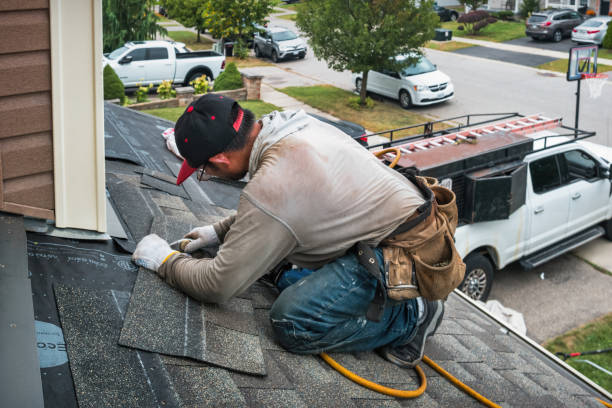 Professional Roofing technician working in Seekonk, MA